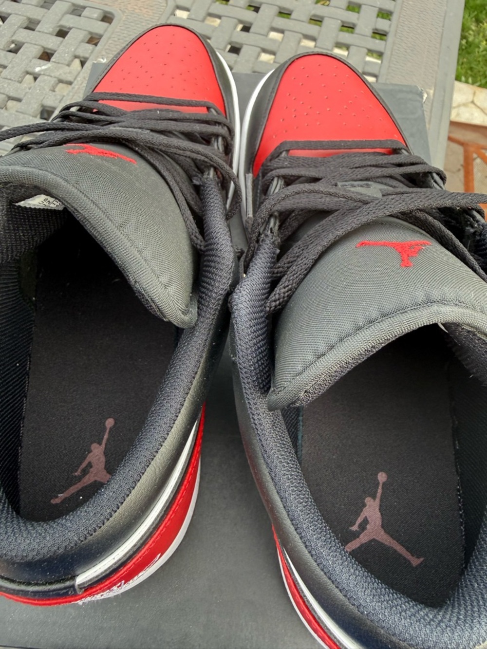 Jordan Low Top Sneakers - Black, Red & White - Picture 4 of 6